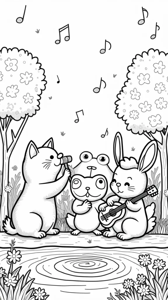 singing coloring page